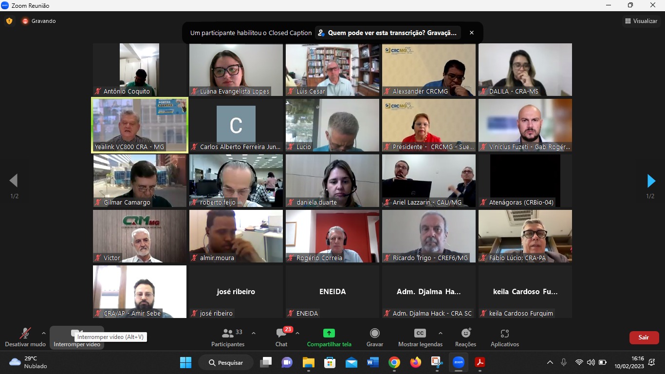 CRA-CE participa de encontro com presidentes dos Conselhos e Ordens Profissionais contra PL 3081/22